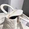 Dior Medium Lady Dior Bag In White Ultra Matte Calfskin 930