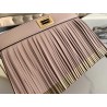 Fendi Pink Peekaboo ISeeU Pochette Bag With Fringes 491