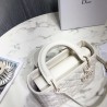 Dior Medium Lady Dior Bag In White Ultra Matte Calfskin 930