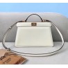 Fendi Peekaboo ISeeU East-West Bag In White Nappa 631