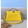 Fendi Peekaboo ISeeU East-West Bag In Yellow Nappa 668