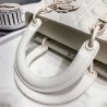 Dior Medium Lady Dior Bag In White Ultra Matte Calfskin 930