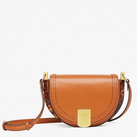 Fendi Moonlight Saddle Bag In Brown Calfskin 339