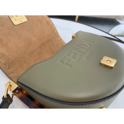 Fendi Moonlight Saddle Bag In Green Calfskin 942