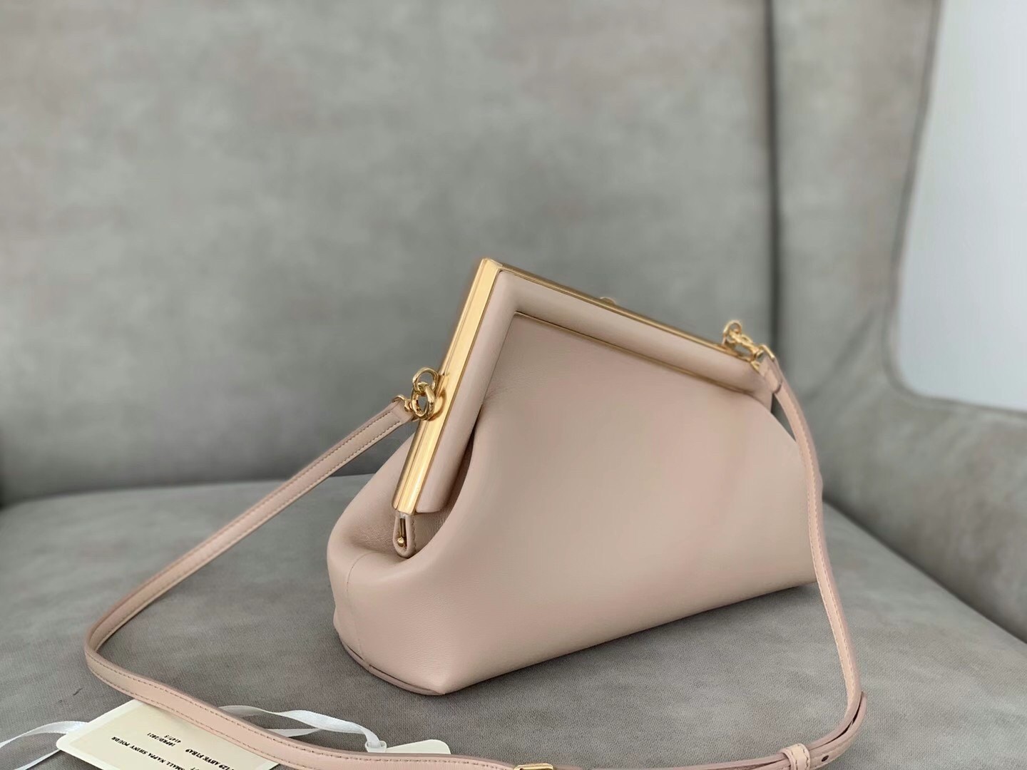 Fendi Small First Bag In Beige Nappa Leather 266