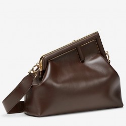 Fendi Medium First Bag In Chocolate Nappa Leather 123