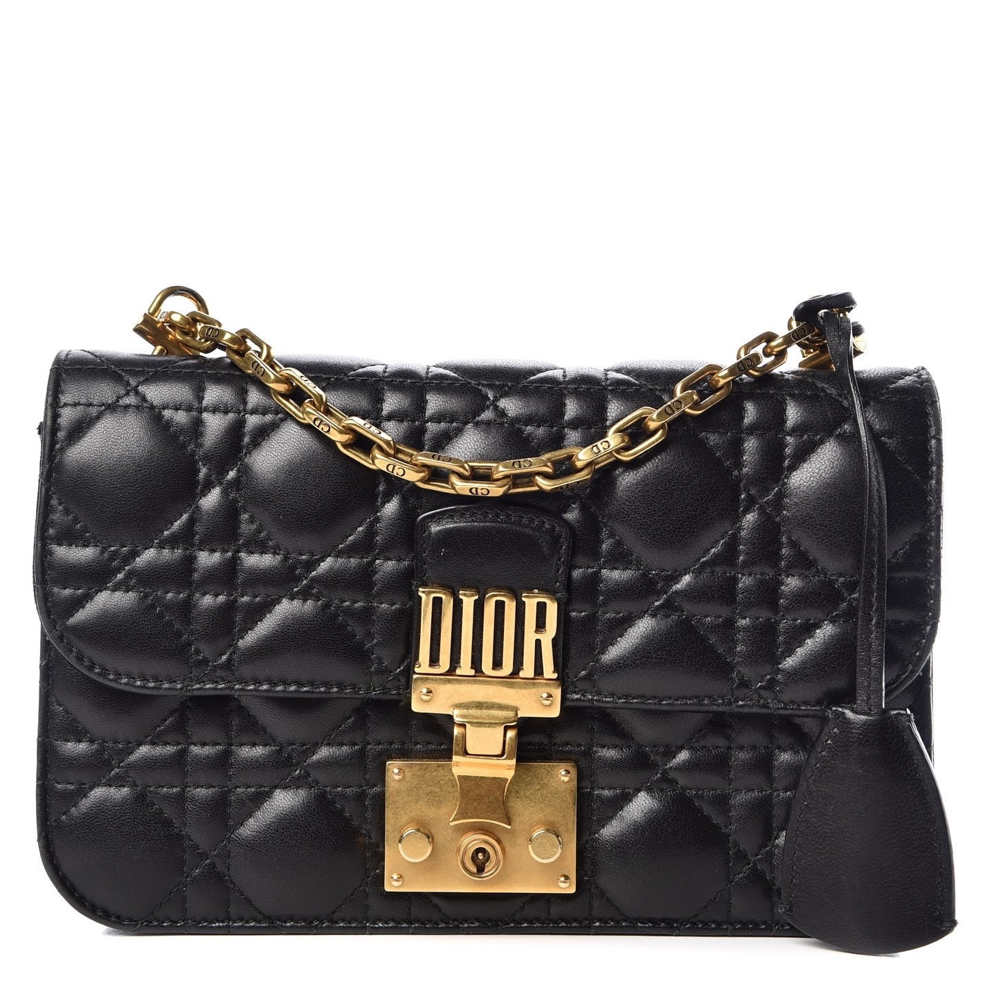 Dior Small Dioraddict Flap Bag In Black Lambskin 929