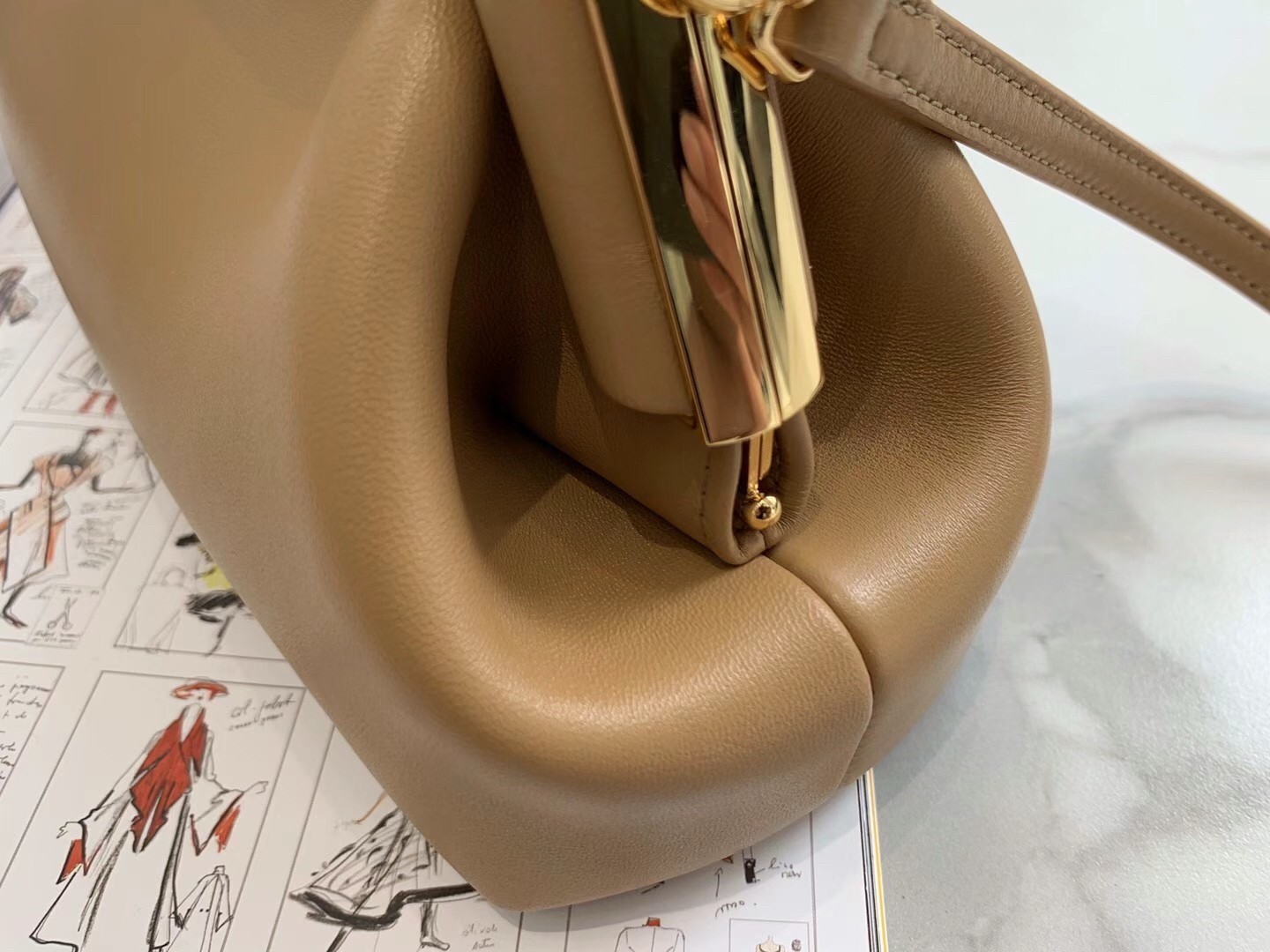 Fendi First Small Bag In Beige Nappa Leather 128