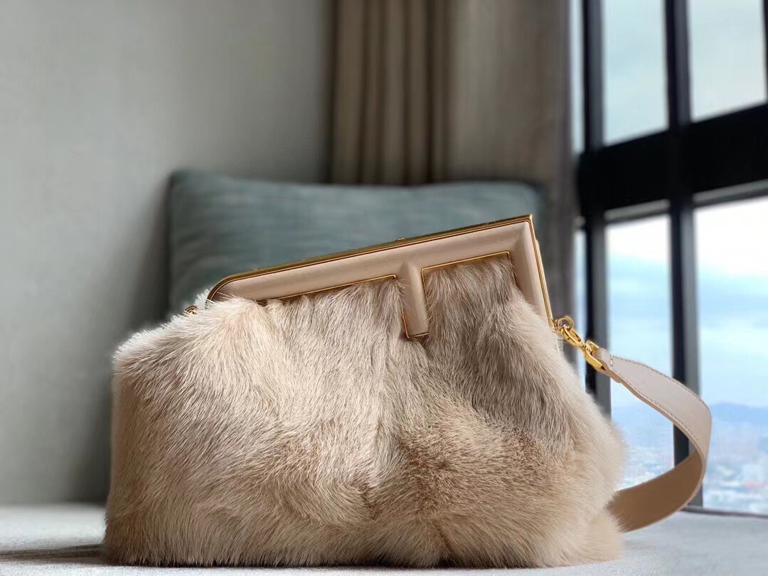 Fendi Small First Bag In Pink Mink 356