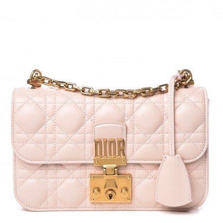 Dior Small Dioraddict Flap Bag In Pink Lambskin 963