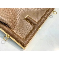 Fendi Small First Bag In Beige Python Leather 389