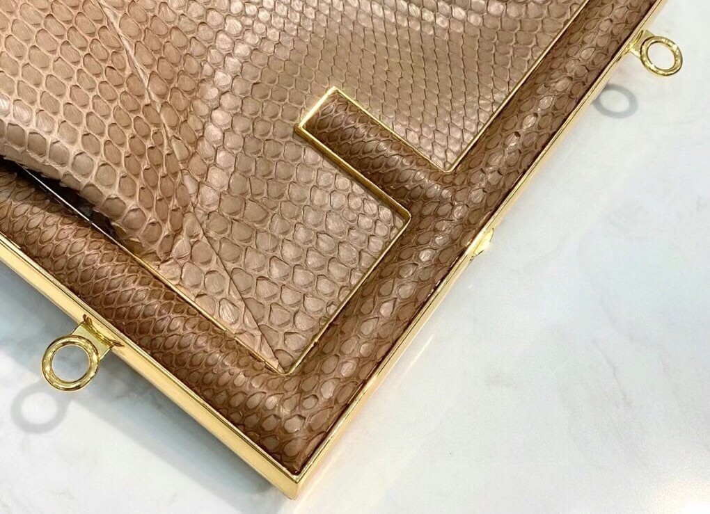 Fendi Small First Bag In Beige Python Leather 389