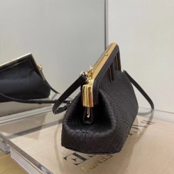 Fendi Small First Bag In Dark Brown Python Leather 319