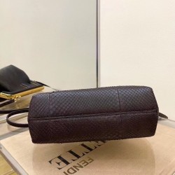 Fendi Small First Bag In Dark Brown Python Leather 319