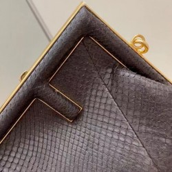 Fendi Small First Bag In Dark Brown Python Leather 319