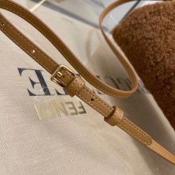 Fendi Small First Bag In Brown Wool Sheepskin  395