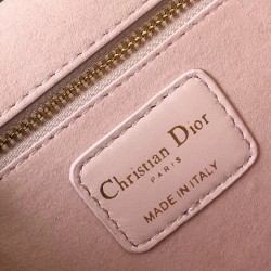 Dior Small Dioraddict Flap Bag In Pink Lambskin 963