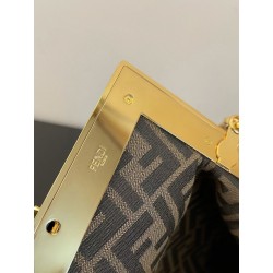 Fendi Medium First Bag In Brown Wool Sheepskin 192