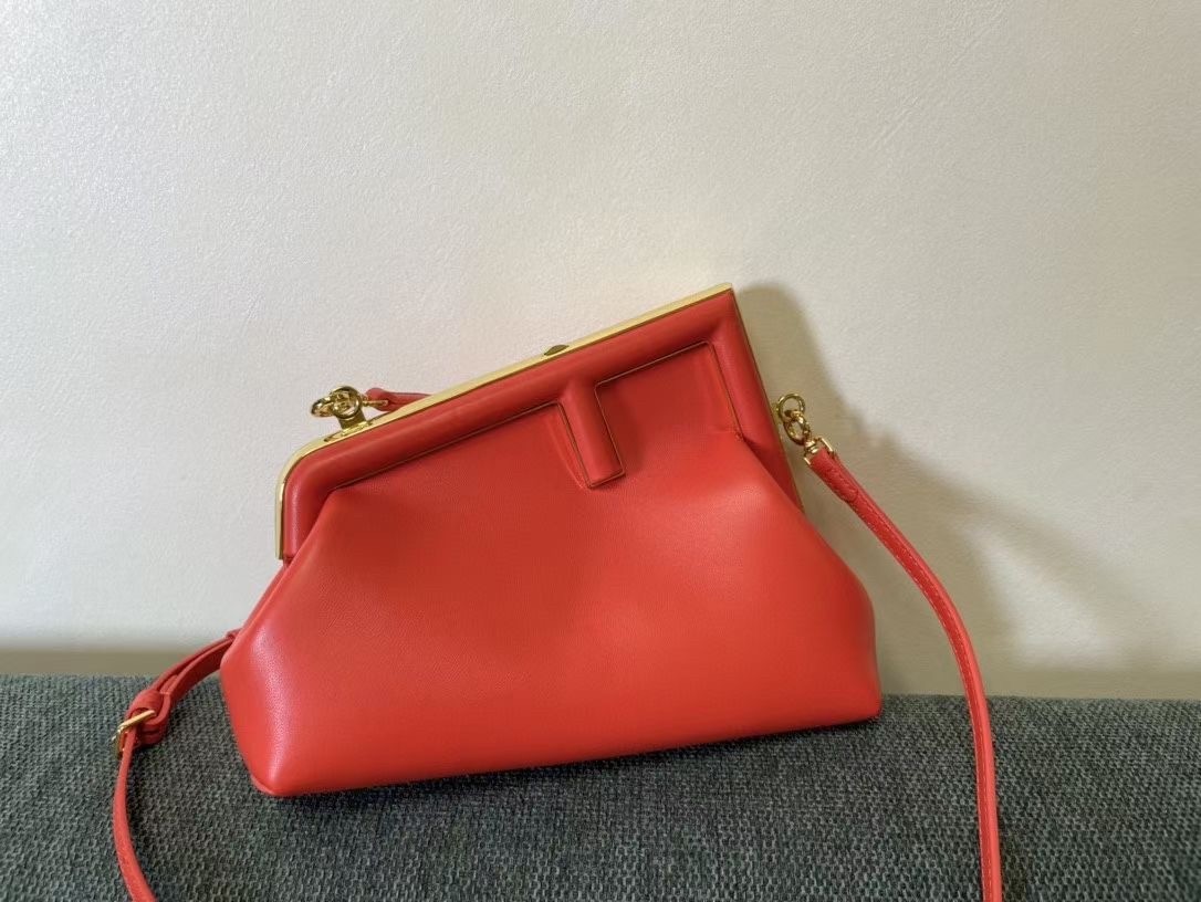 Fendi Small First Bag In Piment Nappa Leather 265