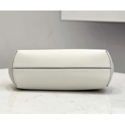 Fendi Small First Bag In White Leather with Python F 323