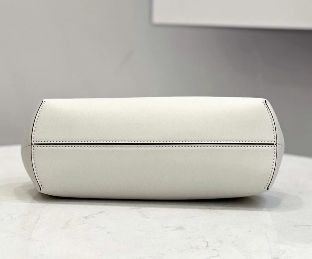 Fendi Small First Bag In White Leather with Python F 323