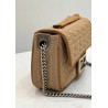 Fendi Midi Baguette Chain Bag In Beige FF Fabric 616