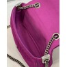 Fendi Midi Baguette Chain Bag In Fuchsia FF Fabric 652