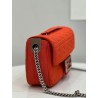 Fendi Midi Baguette Chain Bag In Piment FF Fabric 123