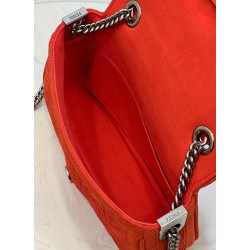 Fendi Midi Baguette Chain Bag In Piment FF Fabric 123