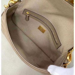 Fendi Medium Baguette Bag In Grey FF Canvas 183