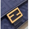 Fendi Medium Baguette Bag In Blue FF Canvas 221