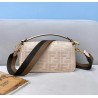 Fendi Medium Baguette Bag In Pink FF Canvas 259