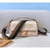 Fendi Medium Baguette Bag In Pink FF Canvas 259