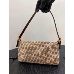 Fendi Medium Baguette 1997 Bag In Beige Split Leather 293