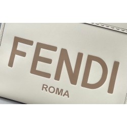 Fendi Sunshine Medium Shopper Bag In White Calfskin 427