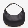 Fendi Fendigraphy Small Hobo Bag In Black Leather 465