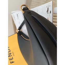 Fendi Fendigraphy Small Hobo Bag In Black Leather 465