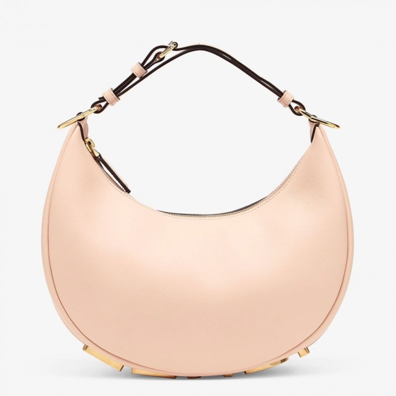 Fendi Fendigraphy Small Hobo Bag In Pink Leather 507