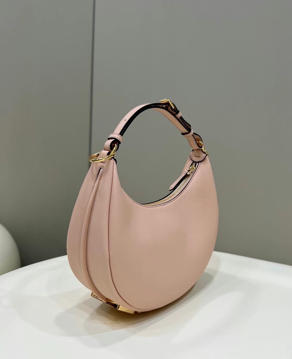 Fendi Fendigraphy Small Hobo Bag In Pink Leather 507