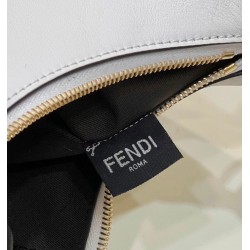 Fendi Fendigraphy Small Hobo Bag In White Leather 555