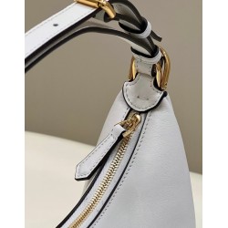 Fendi Fendigraphy Small Hobo Bag In White Leather 555