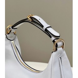 Fendi Fendigraphy Small Hobo Bag In White Leather 555