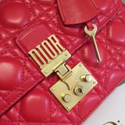 Dior Dioraddict Flap Bag In Red Lambskin 346