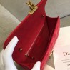 Dior Dioraddict Flap Bag In Red Lambskin 346