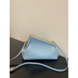 Fendi Small First Bag In Light Blue Nappa Leather 789