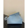 Fendi Small First Bag In Light Blue Nappa Leather 789