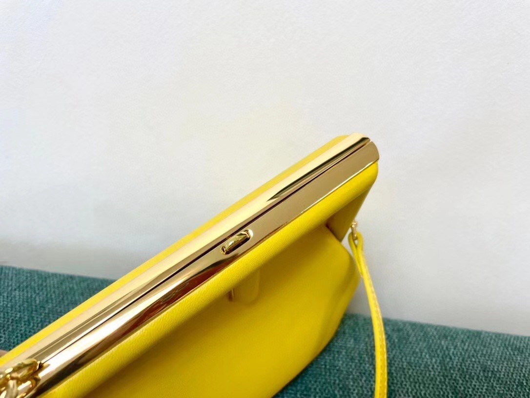 Fendi Small First Bag In Yellow Nappa Leather 828