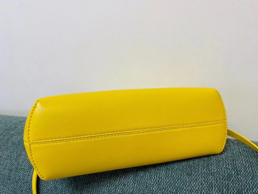 Fendi Small First Bag In Yellow Nappa Leather 828