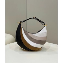 Fendi Fendigraphy Small Hobo Bag In Inlaying Leather 763