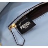 Fendi Baguette Chain Midi Bag In Blue Nappa Leather 790